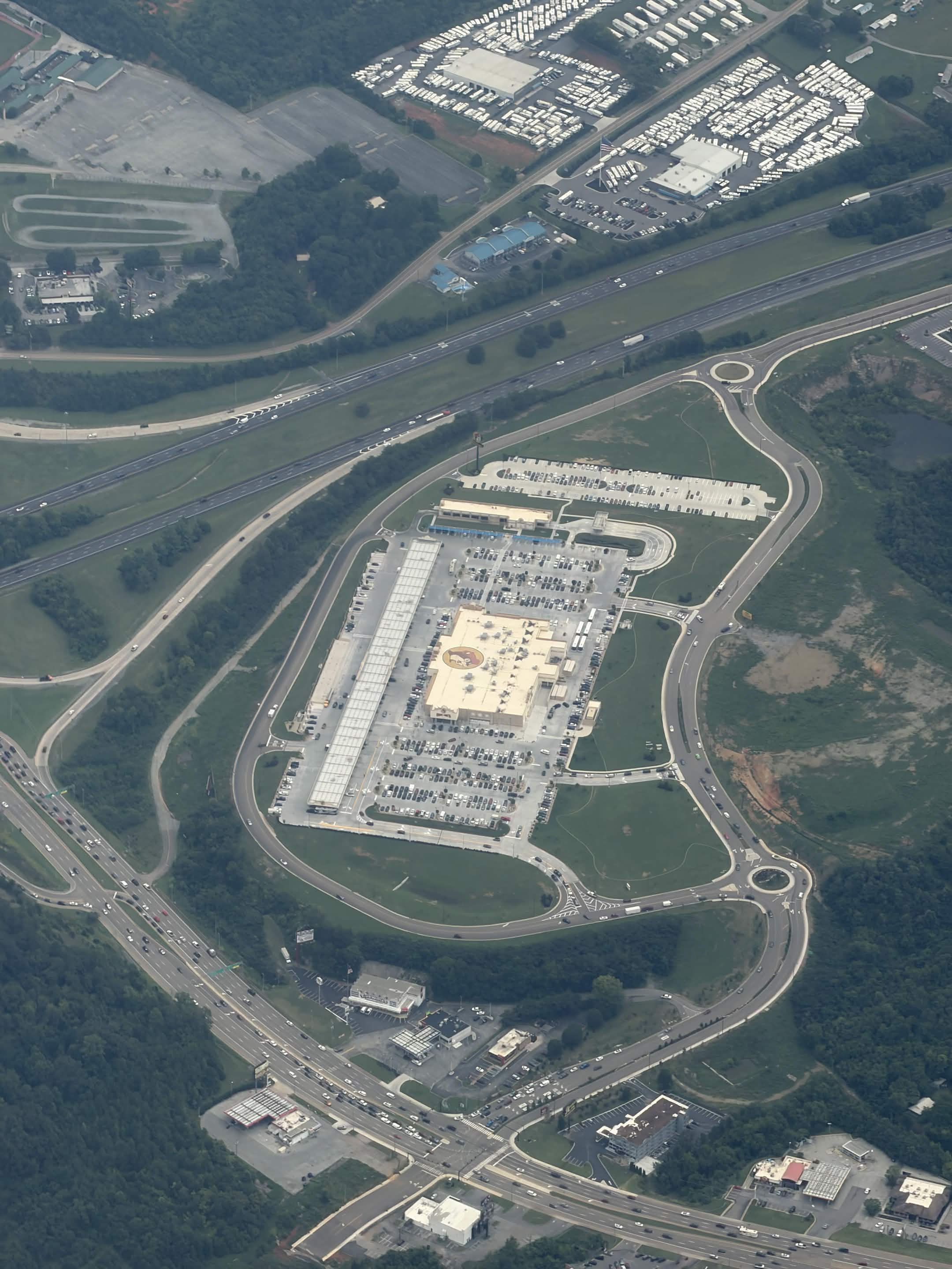 Aerial view of Buc-ee's