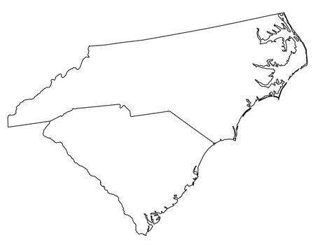 Map of the Carolinas